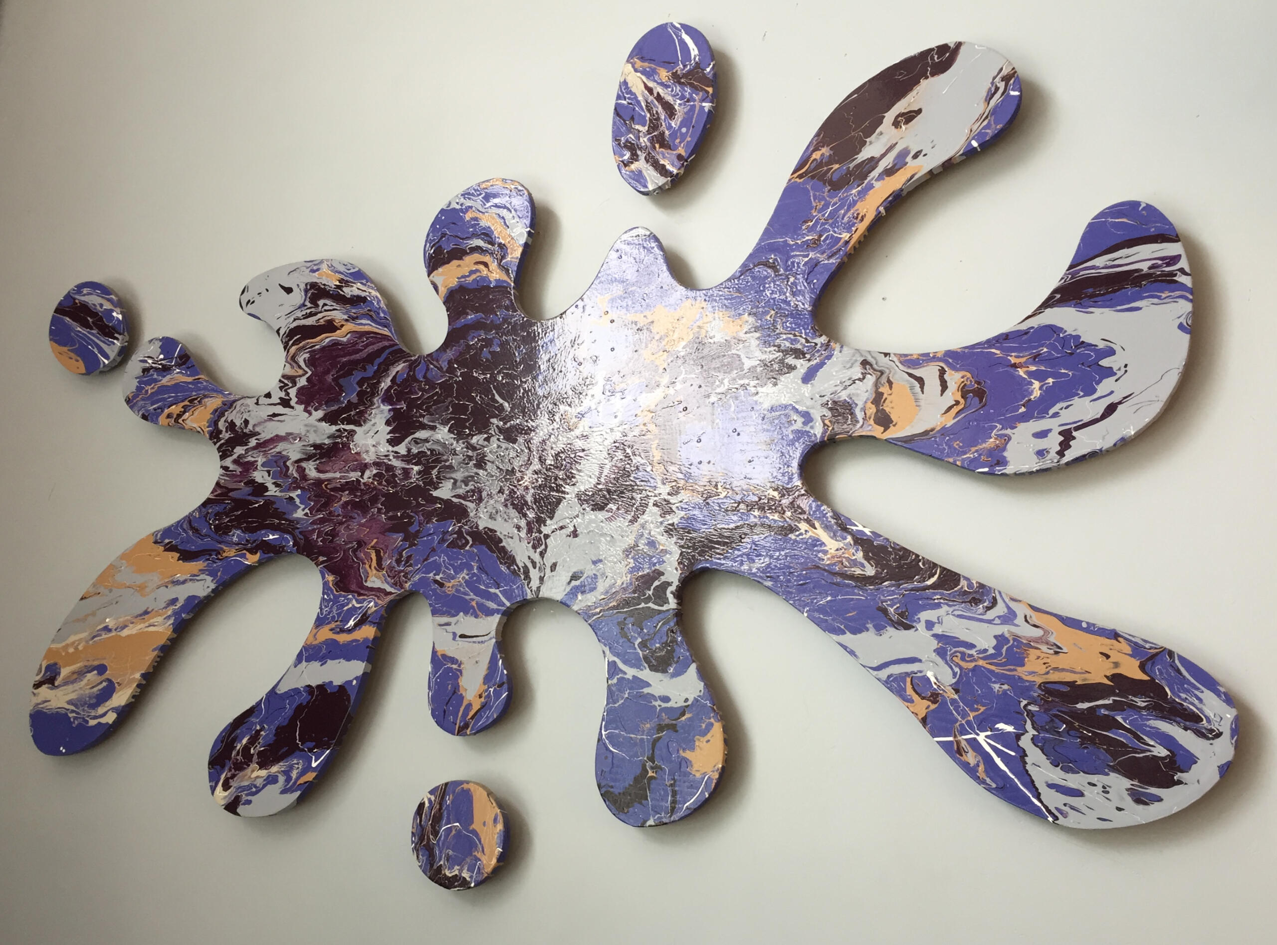 SS2 'Midnight Rain', $2750, Latex on wood panel,100" x 50" x 3" (approx)