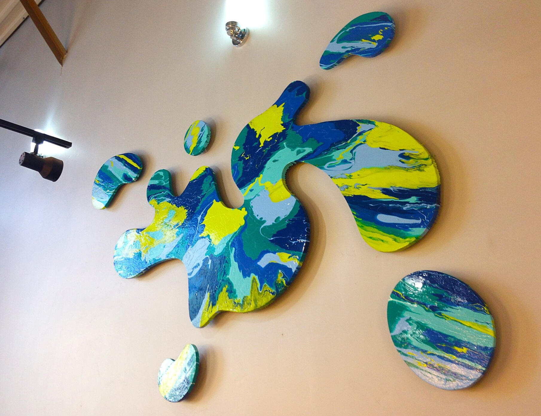 SS8 ‘Caribbean Dream’, $1850, Latex on wood panel, 108" x 48"