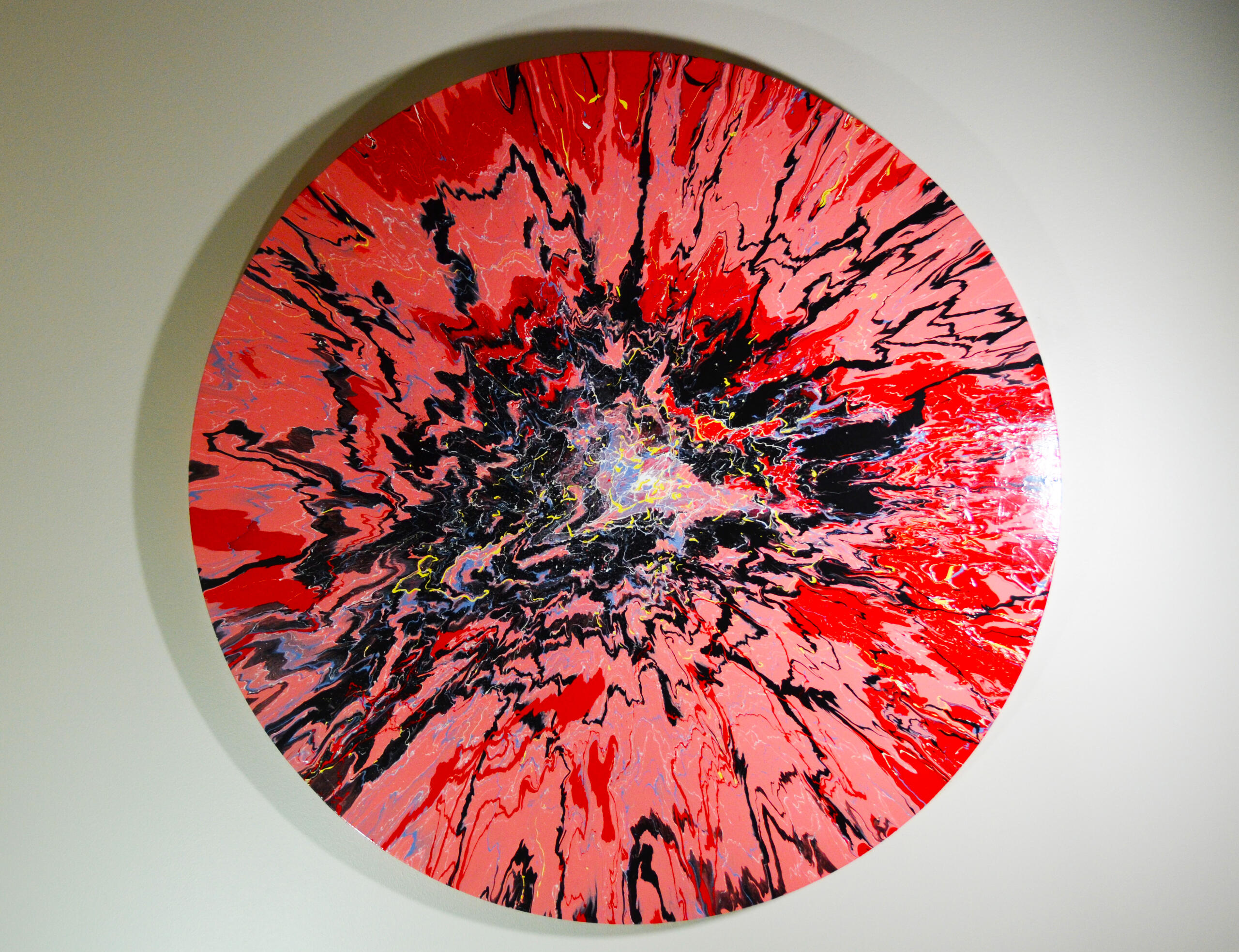 CS2 'Fissure', $1400, Acrylic on canvas, 48" diameter (122cm), 2" deep