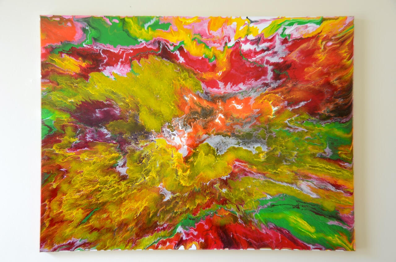AS52 'Fall Bloom', $1250, Acrylic on canvas, 36" x 48" x 1.5"