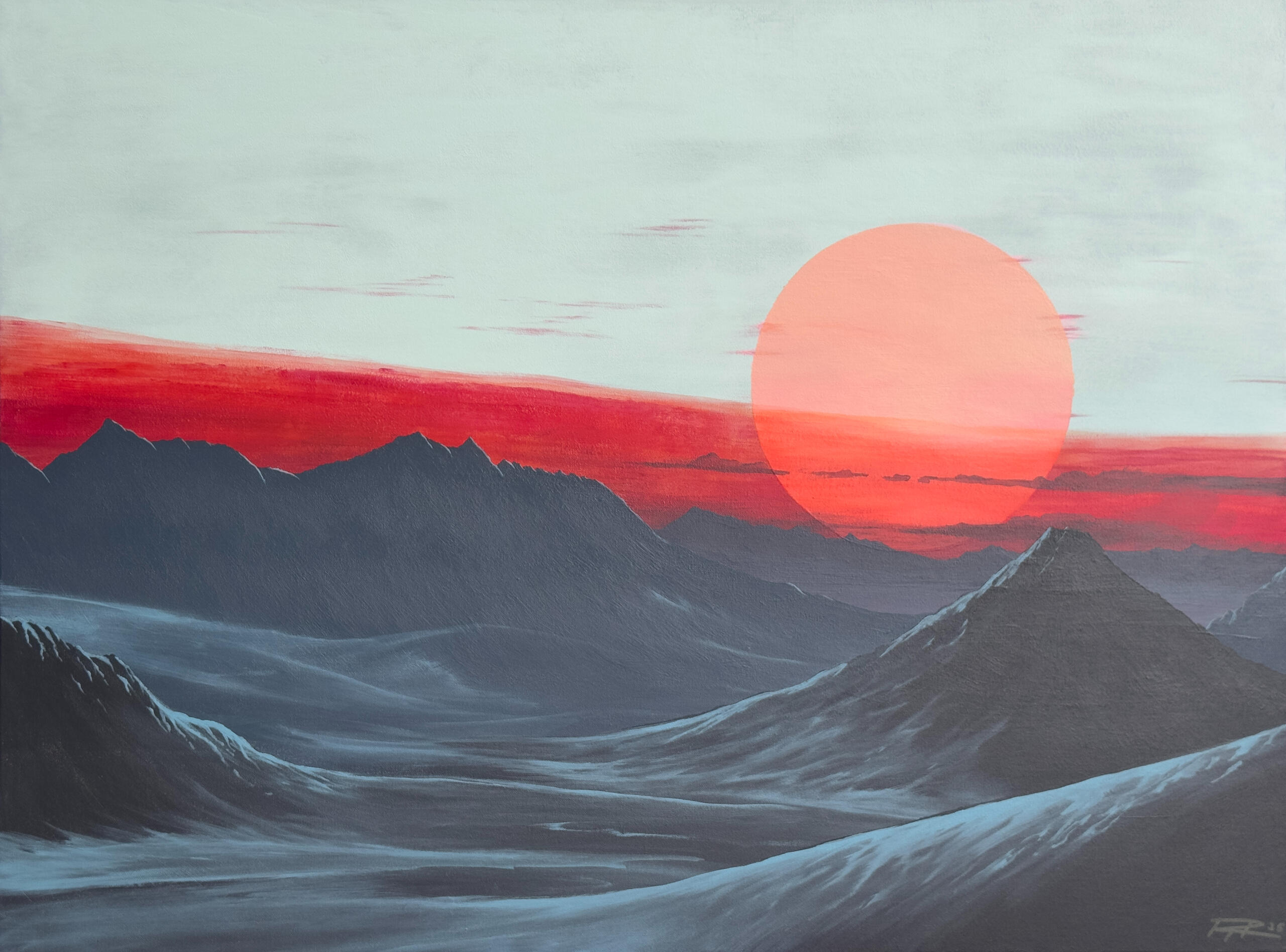 'Kepler-442b ', $650, acrylic on canvas, 30" x 40"